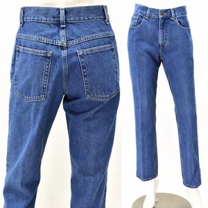 Vintage L. L. Bean Jeans Dark Wash High Waist Straight Leg Womens 6 - Picture 1 of 5