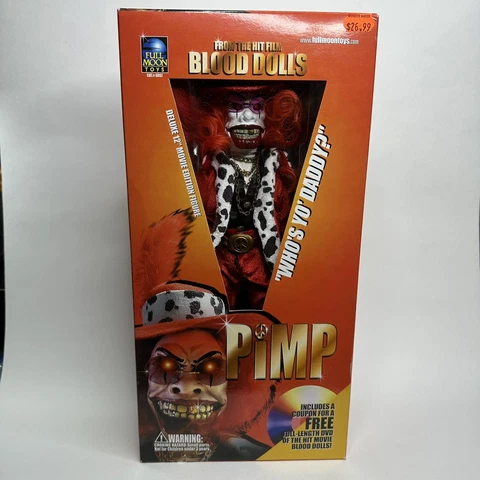 Blood Dolls Pimp 12"  Figure New In Box 2001 Full Moon Toys Mint Cover