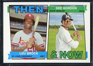 2016 Topps Heritage Then & Now - #TAN-BG - Lou Brock & Dee Gordon - Picture 1 of 1