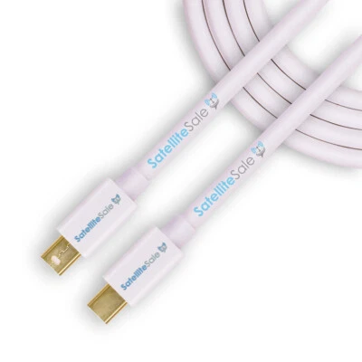 SatelliteSale Mini DisplayPort Cable Male to Male (4K/30Hz) White Cord - Image 1 of 4