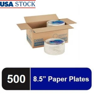 Heavy Duty Disposable Paper Plates 500 Count Eco-Friendly Soak-Proof Shield New - Picture 1 of 8