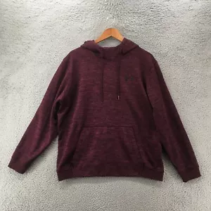 Under Armour Pullover Hoodie Jacket Mens XL Burgendy Front Pockets Long Sleeve - Picture 1 of 14