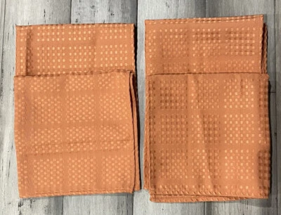 Juego de 4 servilletas de cena de tela a cuadros marrón claro Foto 1 de 4