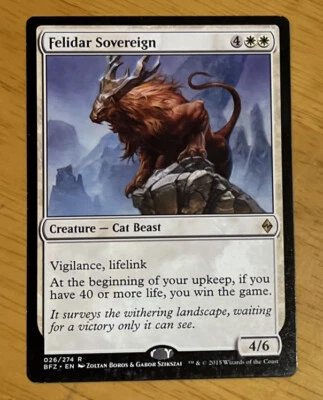 MTG Felidar Sovereign x1  Battle for Zendikar Magic the Gathering - Image 1 of 2