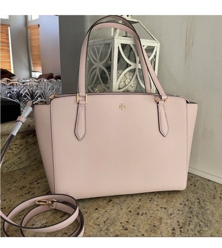 Borsa a tracolla nuova con etichette Tory Burch Emerson piccola borsa tote con cerniera in pelle borsa