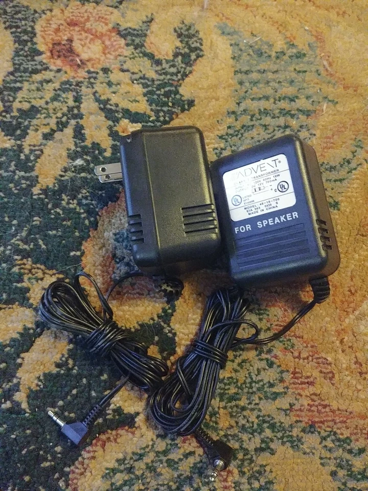 2 New Advent 48-18-700 -POWER SUPPLY ADAPTER - Wireless Speaker 3.5MM 18V 700mA  - Image 1 of 4