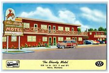 c1940s The Shanty Motel Exterior Roadside Havre Montana MT Unposted Car Postcard