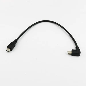 1x Mini USB Type B Male To Male Left Angle Plug Sync Data Extension Cable 27cm - Picture 1 of 6
