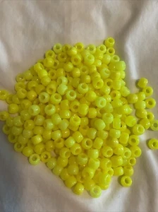 Pony Beads 9mm Yellow 300ct - Picture 1 of 1
