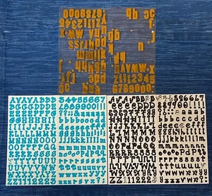 Vintage Letters Alphabet Sticker Mixed Partial Sheet Lot 988A - Picture 1 of 1
