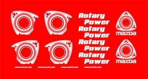 Waterslide Decal for Hot wheels 1/64 Custom  Mazda RX-7 (Rotary Power) 003 - Picture 1 of 1