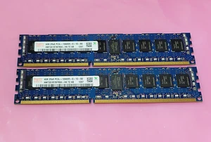 Lot of 2 Hynix 4GB 2Rx8 PC3L-10600R HMT351R7BFR8A-H9 ECC Reg DDR3 Memory Server - Picture 1 of 3
