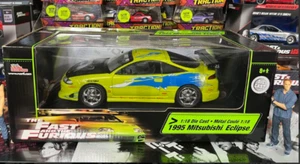 Racing Champion 1/18 FAST & FURIOUS 1995 MITSUBISHI ECLIPSE Diecast Toy Car JPN - Picture 1 of 12