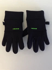 Head Kid's Ultrafit Touchscreen Gloves, Black/Green Strip - MEDIUM (6-10) - Picture 1 of 5