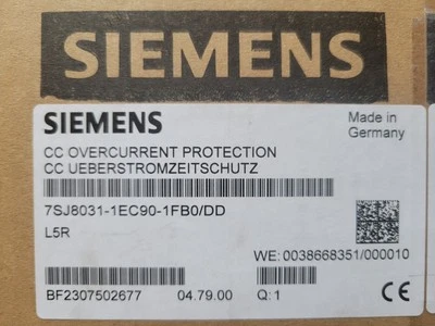 SIEMENS Siprotec 7SJ8031-1EC90-1FB0/DD PROTECCIÓN CONTRA SOBRECORRIENTE Nuevo En Caja Foto 1 de 4