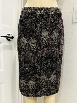 Falda Croft & Barrow Pana Talla 6 Elastizada Bolsillos Traseros Cierre con Cremallera Foto 1 de 4