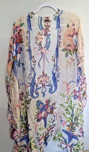 One Hundred Stars Throwover Long Kimono One Size New with Tags Opulent Peach - Picture 1 of 9