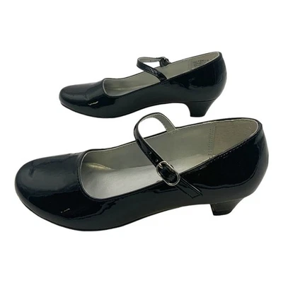 Nina Seeley Mary Jane Black Patent US Girls 13 Wide - Image 1 of 4