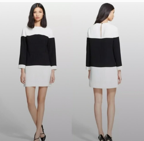 Abito Kate Spade Nero Bianco Delray Mod Colorblock Cambio 2