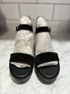 NEW IN BOX Frye Black Pipa Woodstock 2 Piece Platform Size 8 - Picture 1 of 5