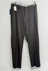 J.M. Haggar Herren Premium Stretch Anzughose Schwarz 34x32 HY80182 Neu Neu mit Etikett - Bild 1 von 7