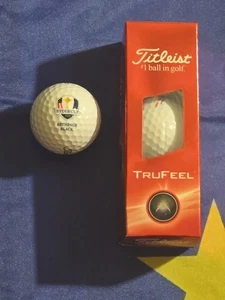 Pelotas de golf Ryder Cup 2025 Titleist TruFeel Bethpage negras manga de 3 pga nuevas - Imagen 1 de 3