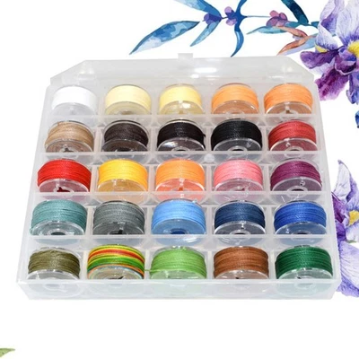 1 scatola 25 0,55 mm tondo in cuoio di cera cavo di cucitura - Image 1 of 4