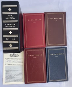 Easton Press Poor Richard’s Almanack Set Of 4 Leather Book Collectors Edition - Picture 1 of 3