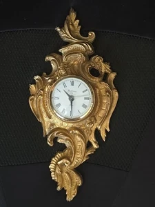 Antique French Bon Homme Brass Wall Clock Heavy, Working Vintage  - Picture 1 of 8