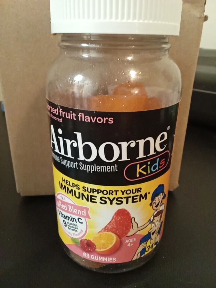 Airborne Kids Immune Support Supplement gummies 63 gummies  -EXP 8/2026 - Image 1 of 1