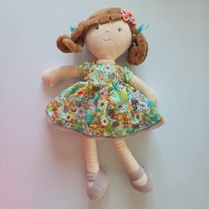 Bonikka Soft Cloth Fabric Baby Doll Green Dress Shoes 40cm Ponytails - Picture 1 of 4