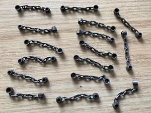 16 PIEZAS LEGO GRIS OSCURO Y CADENA PLANA PLATA 4CM NINJAGO STAR WARS MARVEL HOBBIT - Imagen 1 de 1