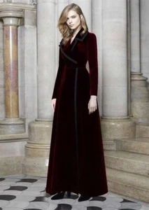 Custom Made to order Slim Fit A line Casual Maxi Trench Coat plus 1x-10x Y885 - Picture 1 of 4