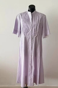 LEE MATHEWS LILAC STRIPE COTTON DRESS size 2 - Picture 1 of 7