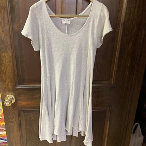 Vestido Mujer S X Y Talla XL Gris Manga Corta Acampanado en la Parte Inferior Cuello Redondo A7 - Imagen 1 de 6