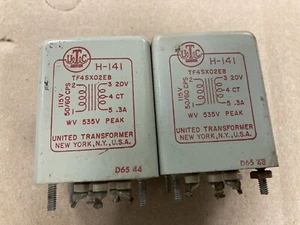 Pair of UTC H-141 20VCT Filament Transformers C3M - Picture 1 of 2