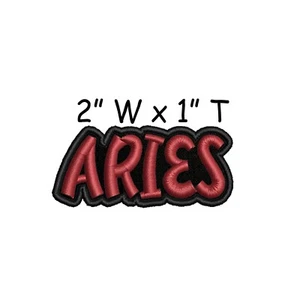 Word! Iron on Patch - Patches Aries Text Words Embroidery Applique - Picture 1 of 12