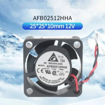 Delta AFB02512HHA 2.5CM 2510 12V 0.12A Double Ball High Speed Cooling Fan 2-wire - Image 1 of 4