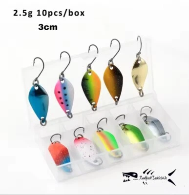 Spoon Forellen Angeln Trout Spoon Set 2,5g / 3cm / 10er Set inkl. Box - Bild 1 von 3