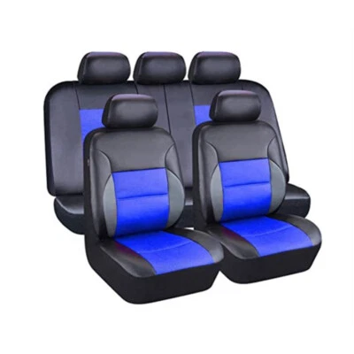 Front Car SUV Seat Covers 5 Sits Cushion Protector PU Leather Universal 4 Season - Image 1 of 4