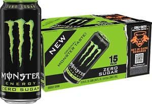 Monster Energy Zero Sugar Green, Original, Low Calorie Drink, 16 Oz (Pack of 15) - Picture 1 of 6