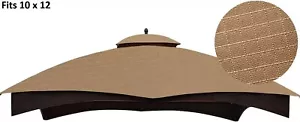 10x12 Ripstop Replacement Canopy Top Cover for Lowe's Allen Roth Gazebo Tent NEW - Picture 1 of 9