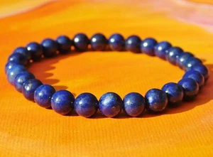 Bracciale In Pietre Dure Fatte A Mano Da 6Mm - Lapis Lazuli Naturale. - Imagen 1 de 3