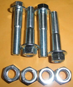 Qty. 4 M10 x 50 10mm-1.5 x 50mm Grade 8.8 Flanged Hex Bolt w/ Nut Zinc Plated... - Imagen 1 de 2