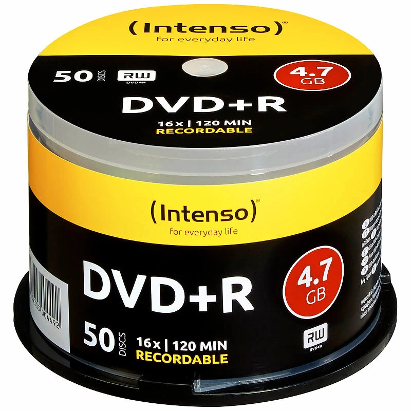 Intenso DVD+R 4.7GB 16x, 50er-Spindel - Bild 1 von 1