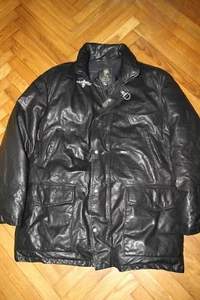 FAY Mens Down leather Black Jacket Size M - Picture 1 of 11