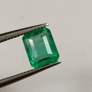 Smeraldo naturale 1,28 ct taglio ottagonale non riscaldato non trattato collezione pietre preziose - Foto 1 di 3