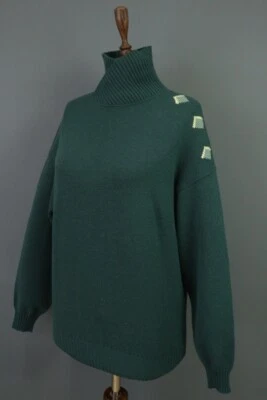 Pullover Gianni Versace Vintage Tejido Cuello Alto Verde Talla 3 Años 90 Foto 1 de 4