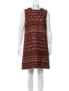 Vestido barroco matelasse con estampado de llaves Dolce and Gabbana L/10/46IT Borgoña - Imagen 1 de 3