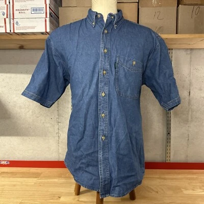 Vtg Cold’s Concept Short Sleeve Button Up Denim Shirt Men’s L Large  - Image 1 of 4